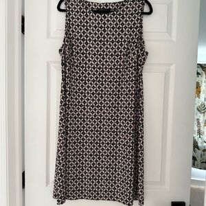 Tommy Hilfiger Black and White Geometric Midi Dress